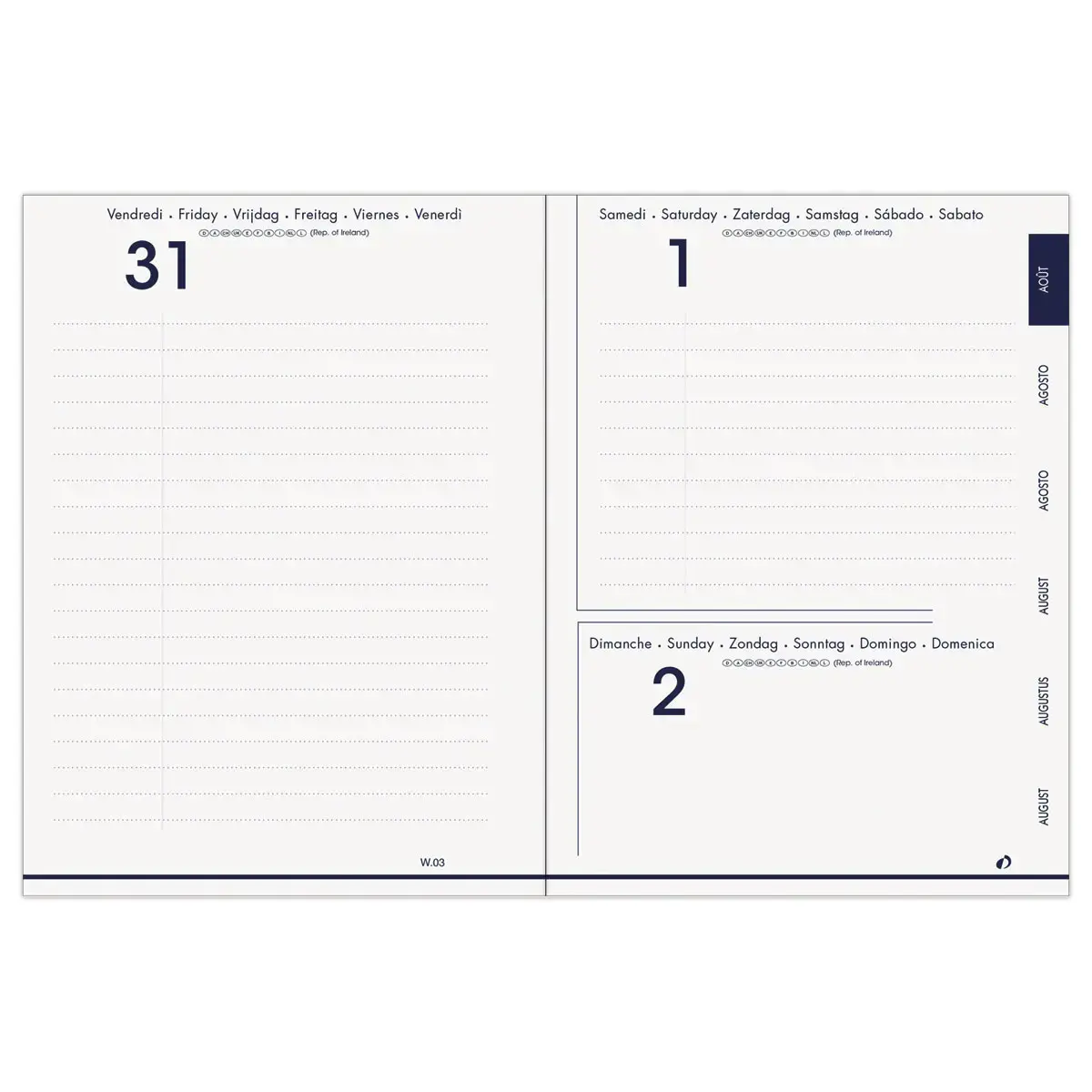 Agenda journalier Quovadis Equology - 12x17cm - Jaune photo du produit