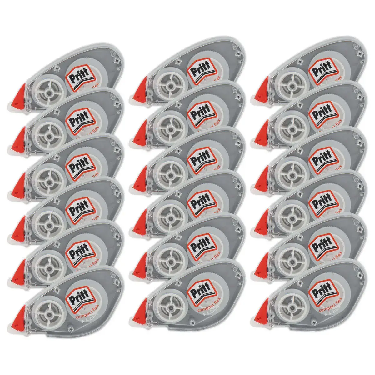 Pritt Lot de 10 rubans correcteurs de qualité supérieure avec pointe flexible - Facile à utiliser - Longueur du ruban : 12 m - Largeur de bande : 6 mm
