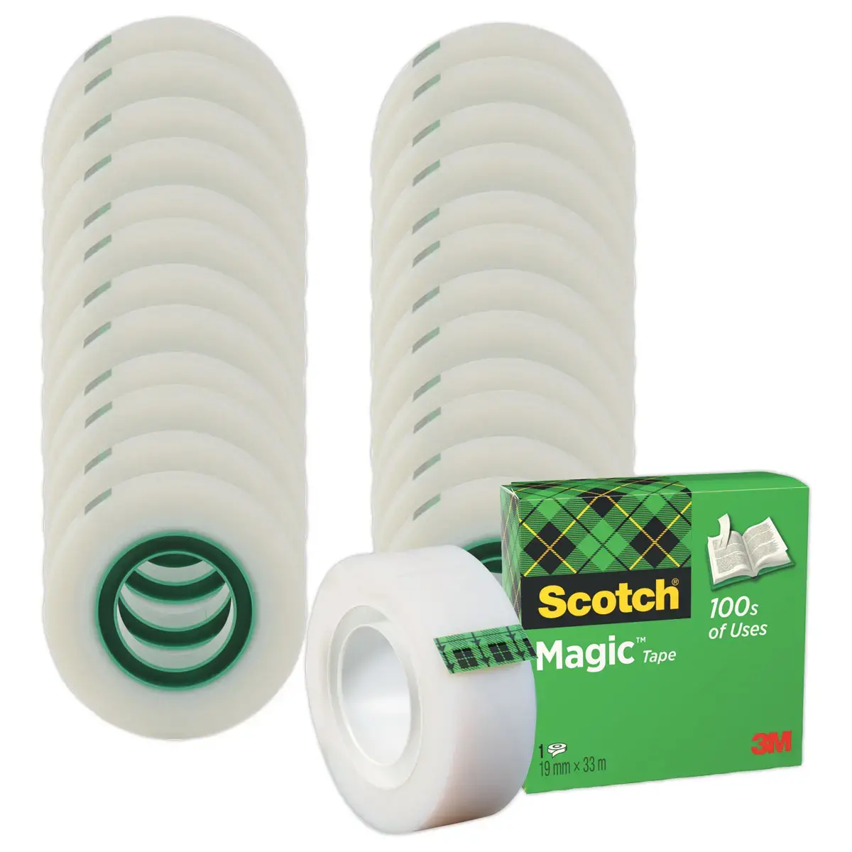 24 Rubans adhésifs invisible mat Scotch Magic 810 - 33 m x 19 mm - SCOTCH photo du produit