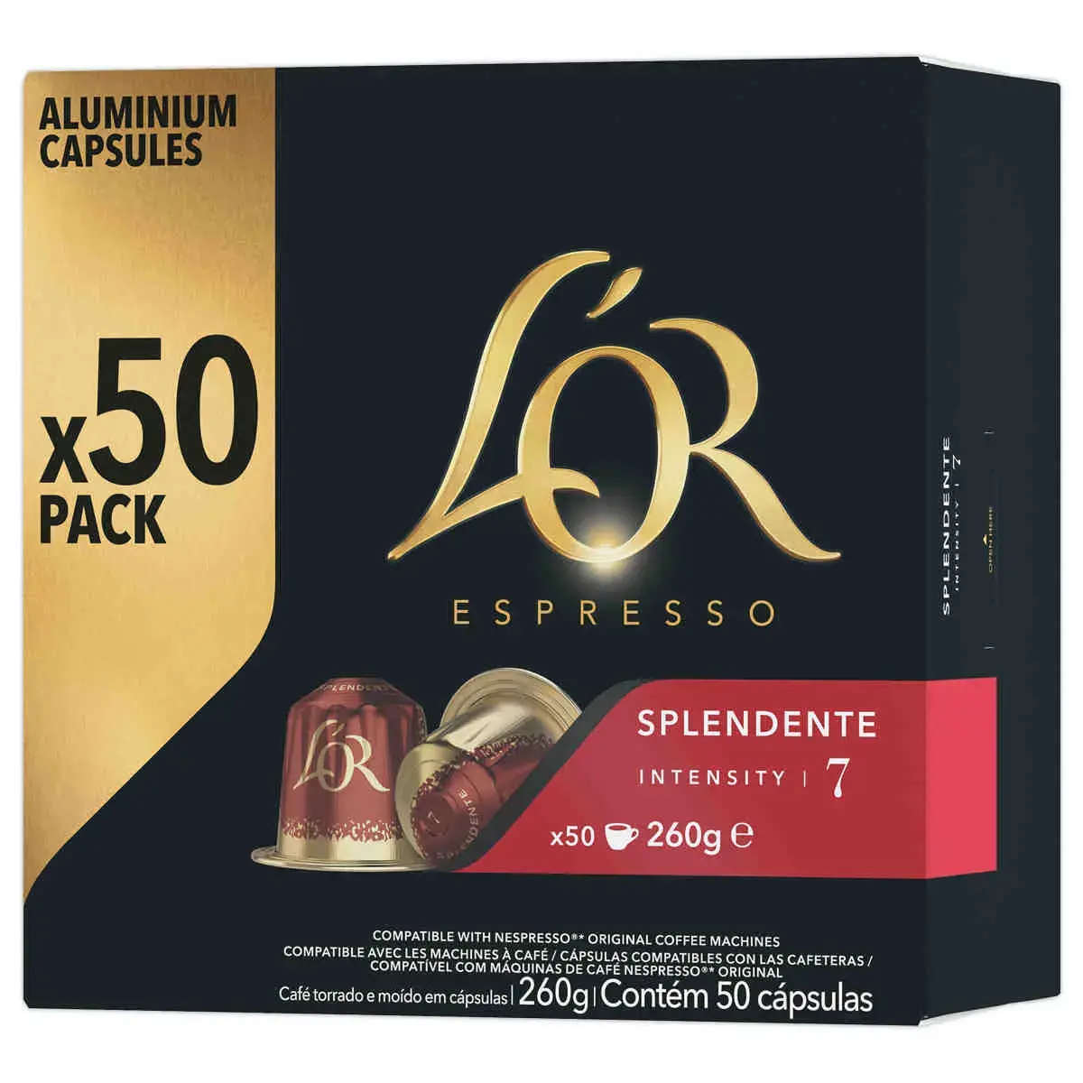150 capsules de caf&eacute; L'OR Espresso Splendente -  Compatibles Nespresso photo du produit