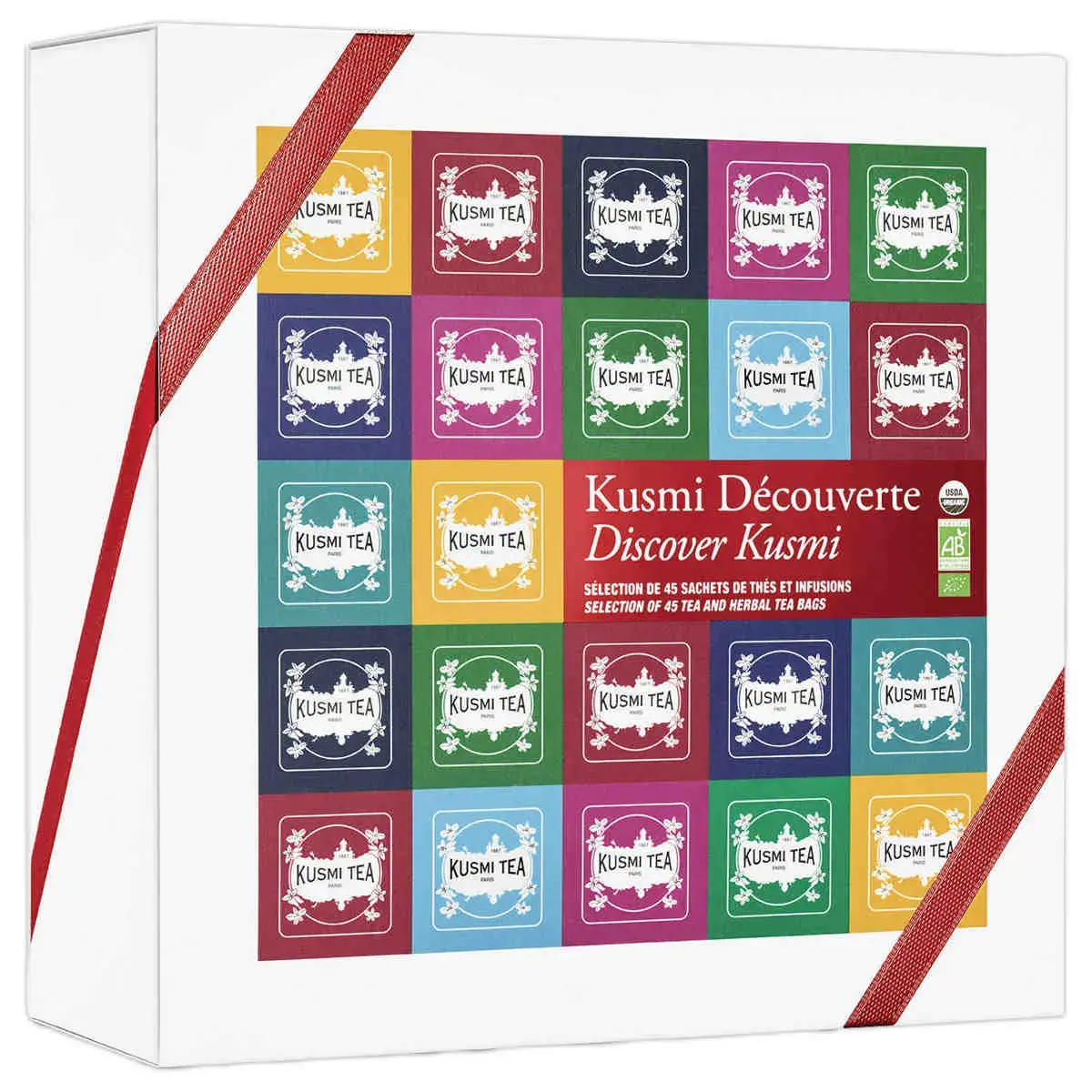 Kusmi Découverte bio - Coffret 45 sachets enveloppés - 9 parfums phare photo du produit