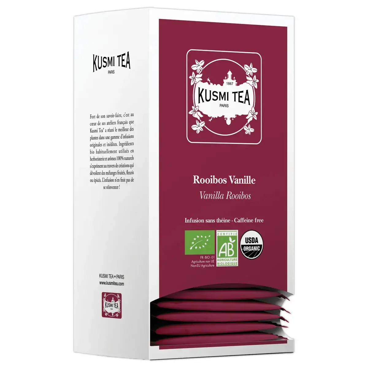 Sachets de thé Bio - Rooibos Vanille - Kusmi Tea photo du produit