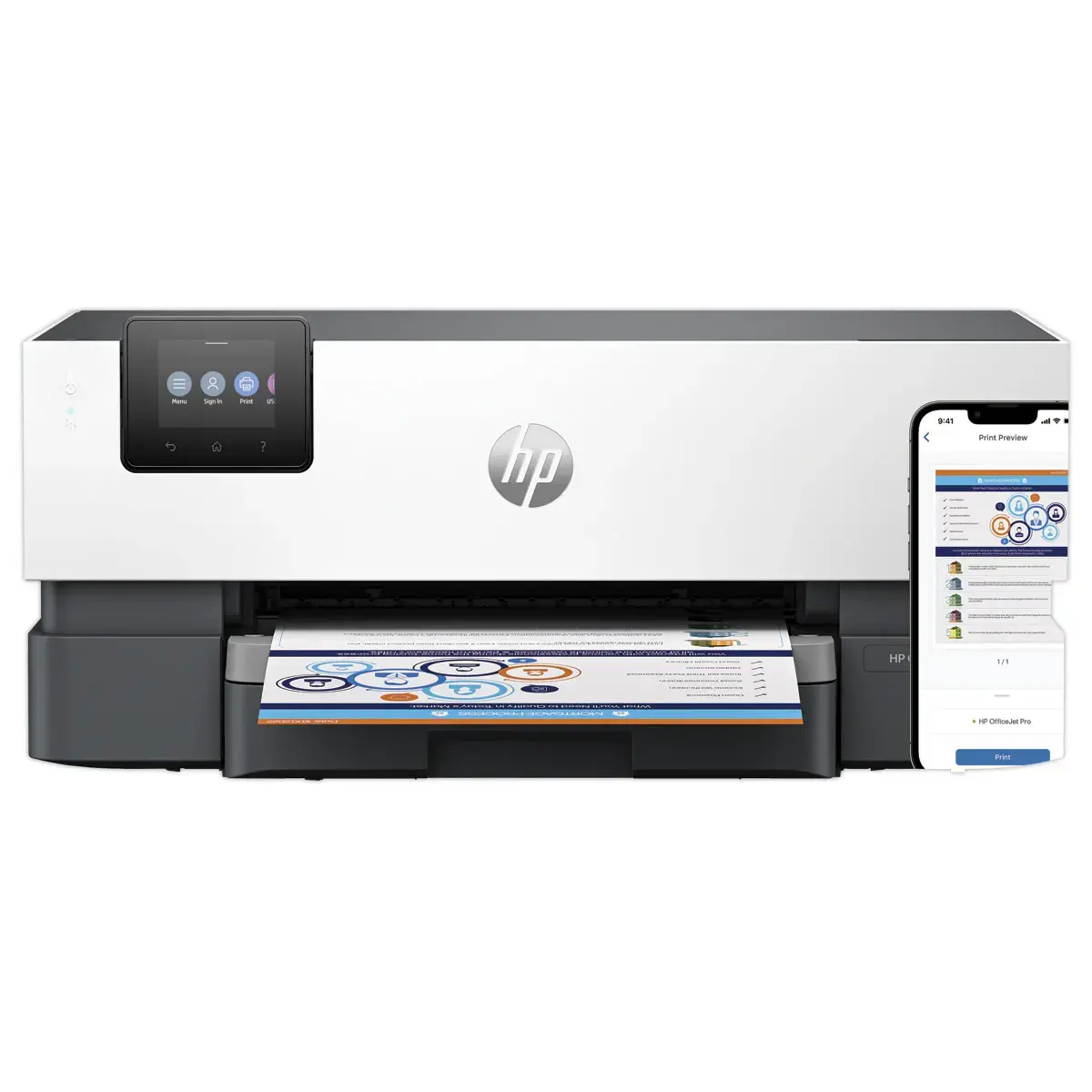 Imprimante Officejet Pro 9110b - Jet d'encre - HP photo du produit