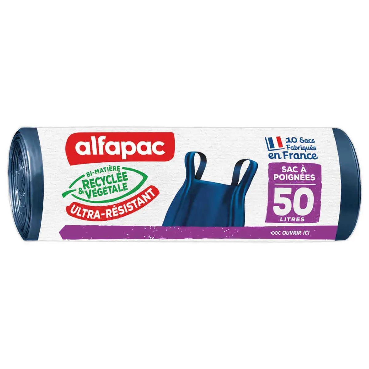 10 Sacs &agrave; poign&eacute;es ultra-r&eacute;sistants - 50L photo du produit