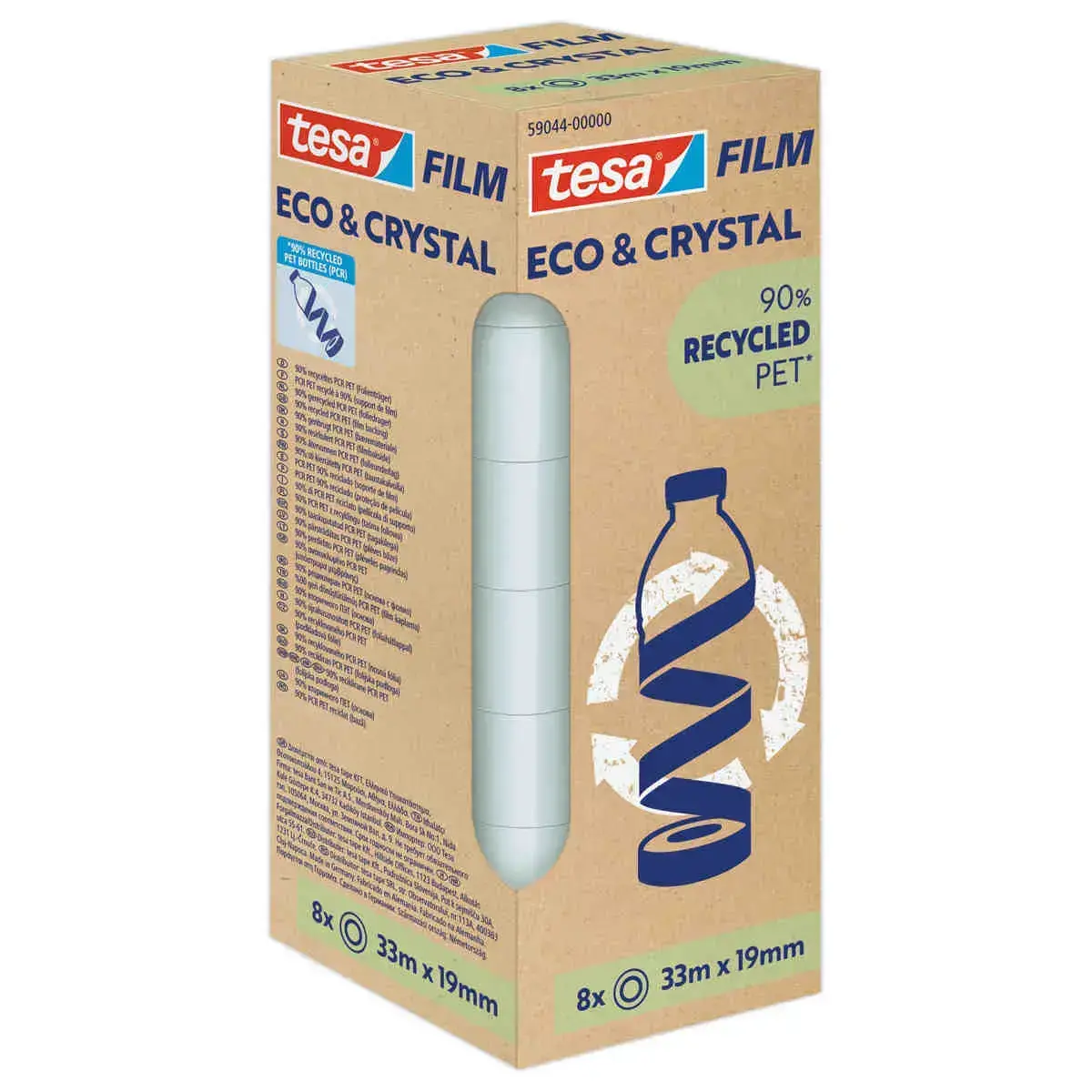 8 Rouleaux adhésif transparent Tesafilm®Eco & Crystal 33mx19mm photo du produit