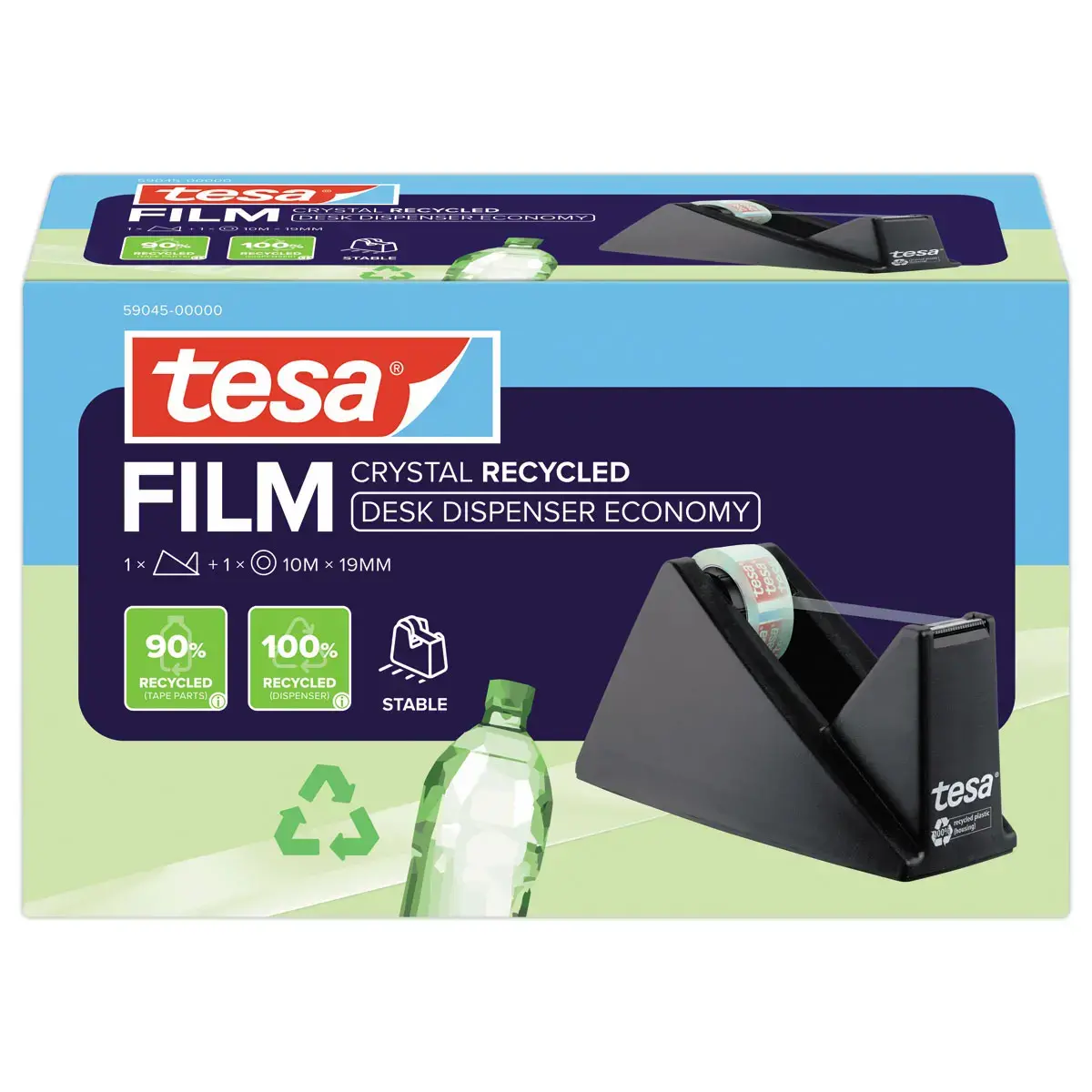 Dévidoir lesté recyclé TESA + TesafilmEco & Crystal 10mx19mm photo du produit