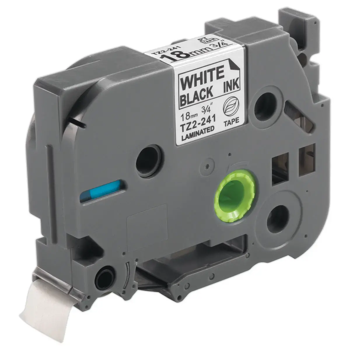 Ruban comp Brother TZE 241 18mm blanc impression noire photo du produit
