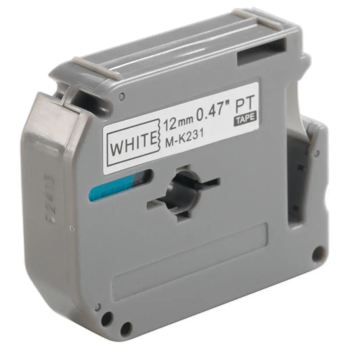 Ruban comp BROTHER M-K231B 12mm blanc impression noire photo du produit