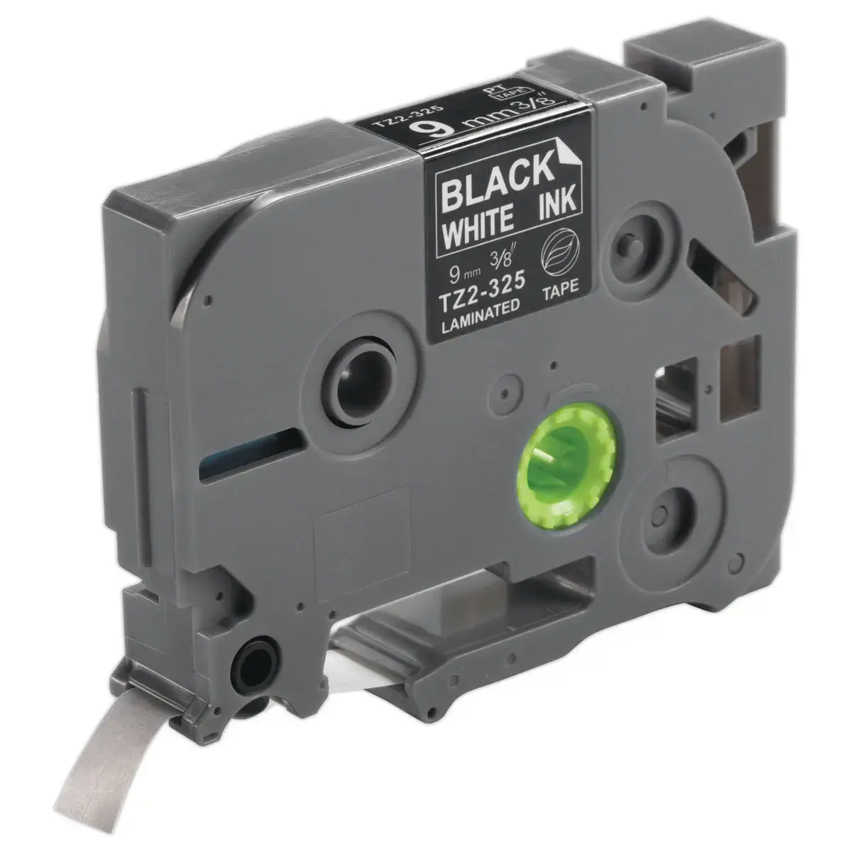 Ruban comp BROTHER TZE 325 9mm noir impression blanc photo du produit