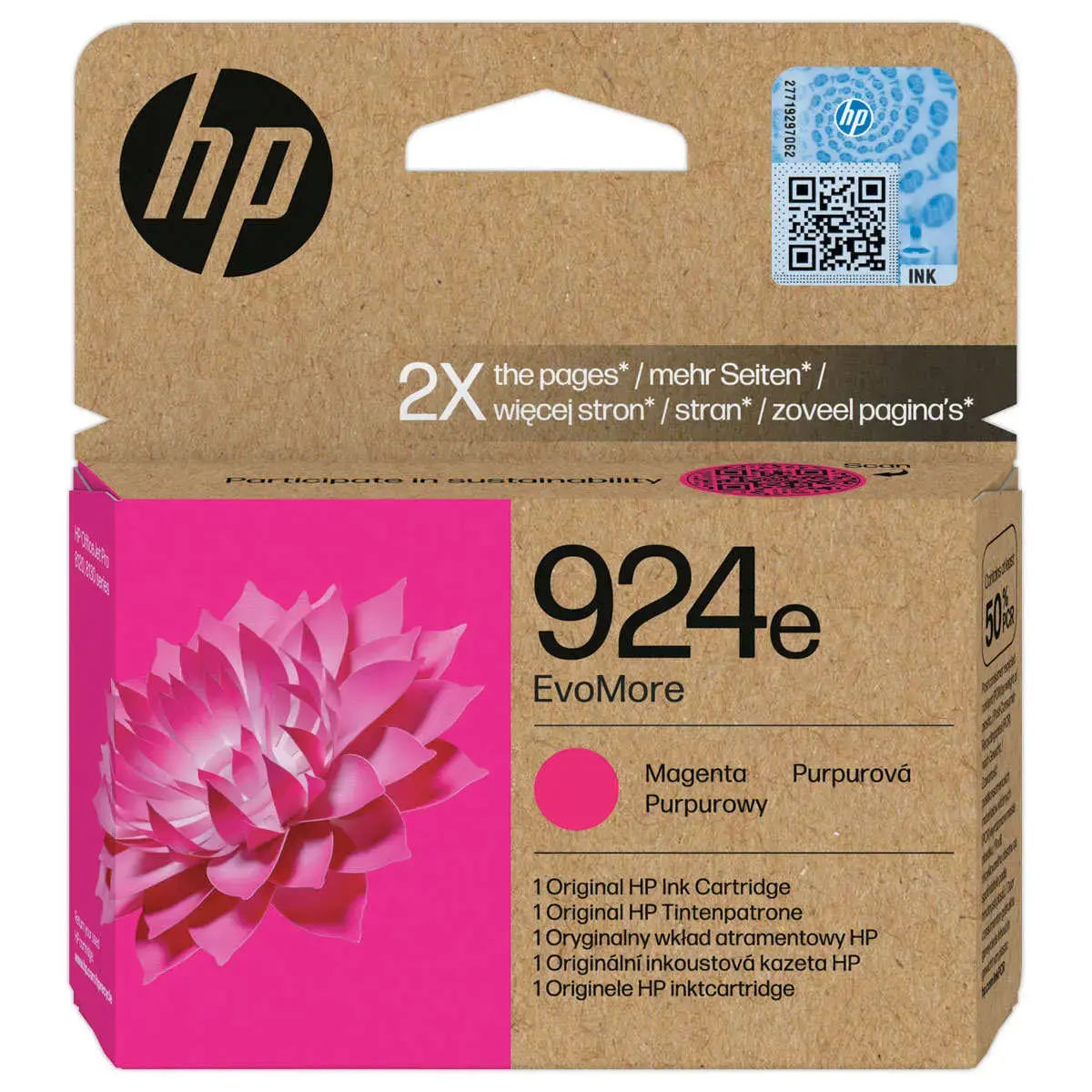 Cartouche jet d'encre 924e EvoMore - Magenta - HP photo du produit