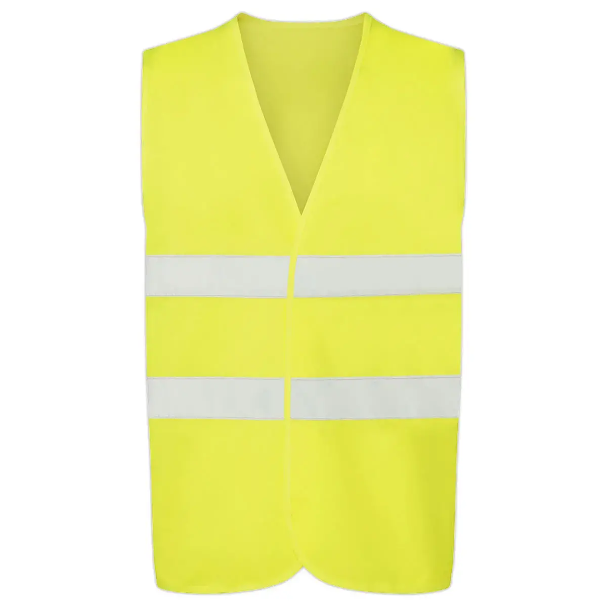 Gilet de sécurité jaune - 2 bandes réfléchissantes Taille M photo du produit