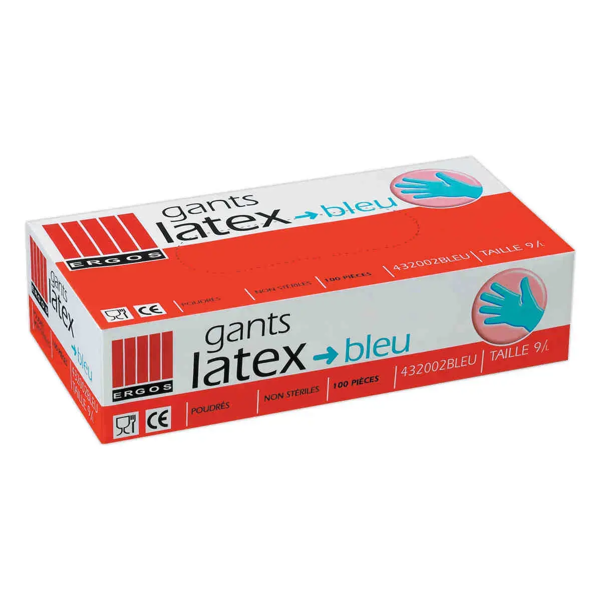 Gants de protection à usage unique en latex - Légèrement poudrés - Taille S photo du produit