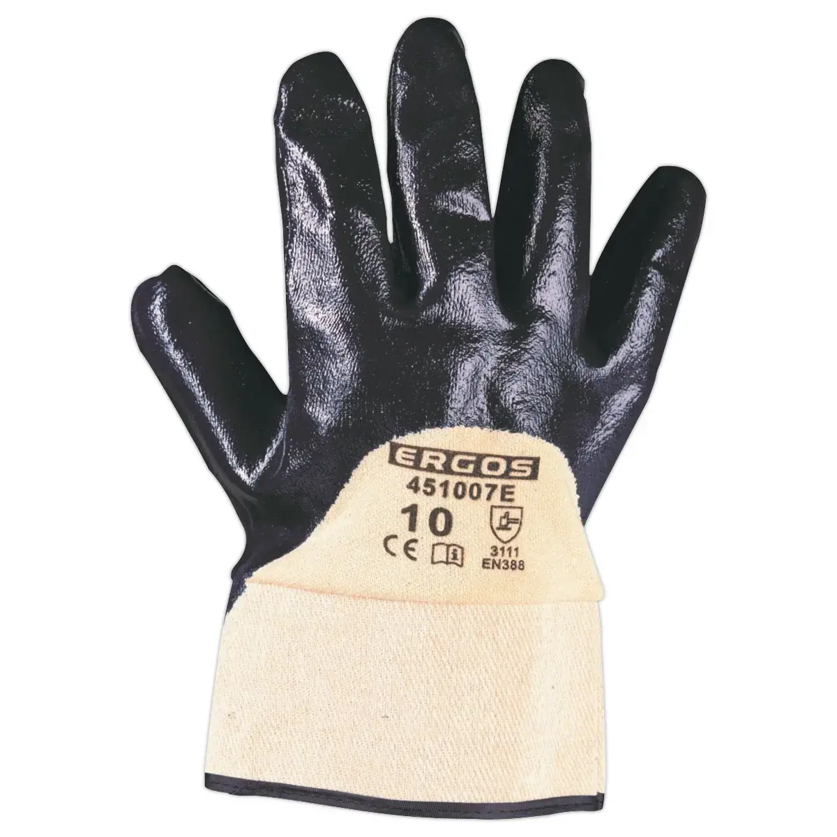 12 Gants de manutention ERGOS 451007E - Manchette anti-happement - Taille 9 - RG photo du produit
