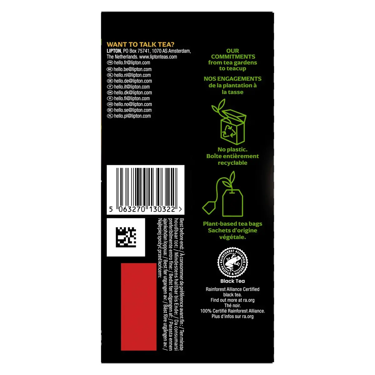 Lipton Coffret Thés Verts 50 Sachets Pyramides photo du produit
