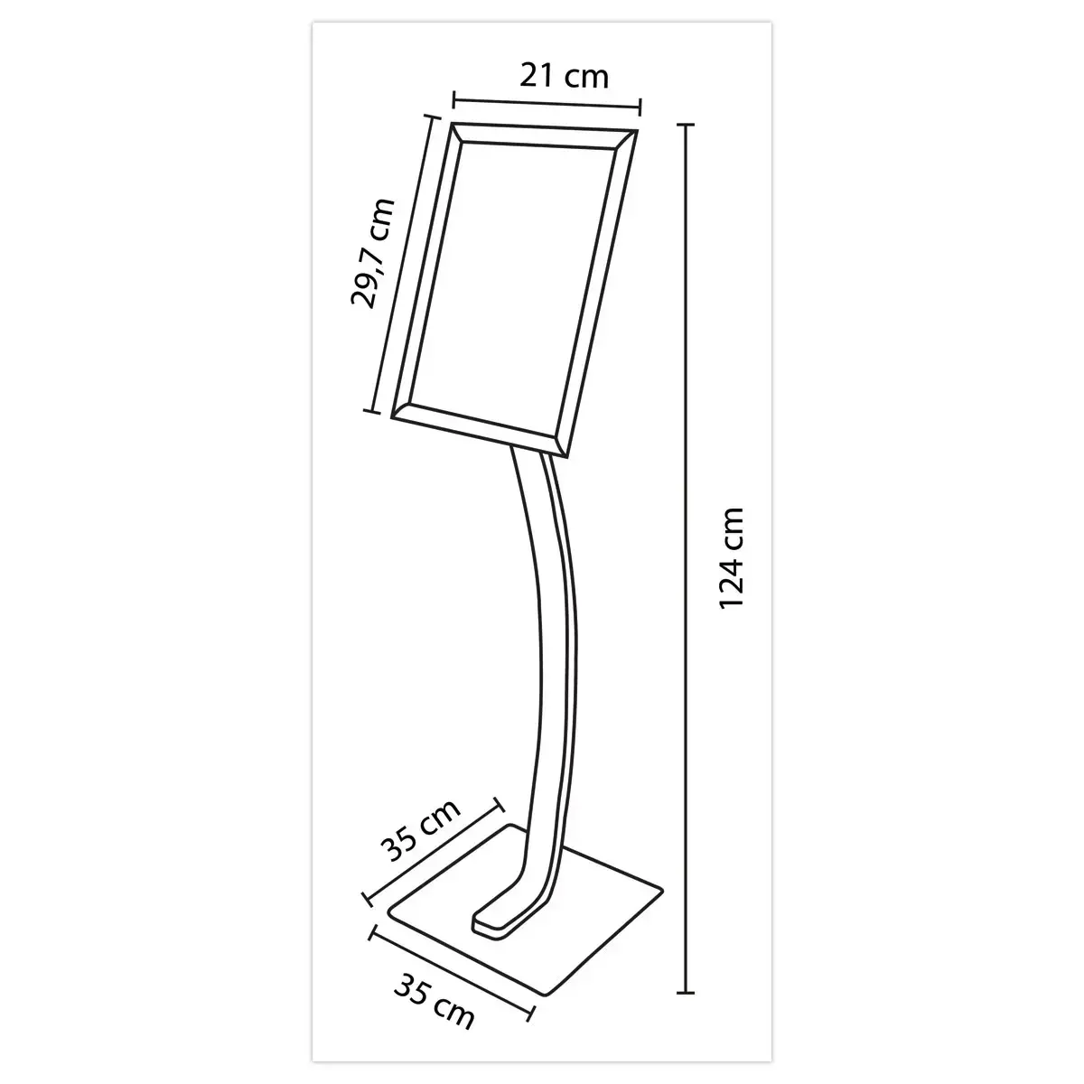 Présentoir signalétique bois A4 photo du produit