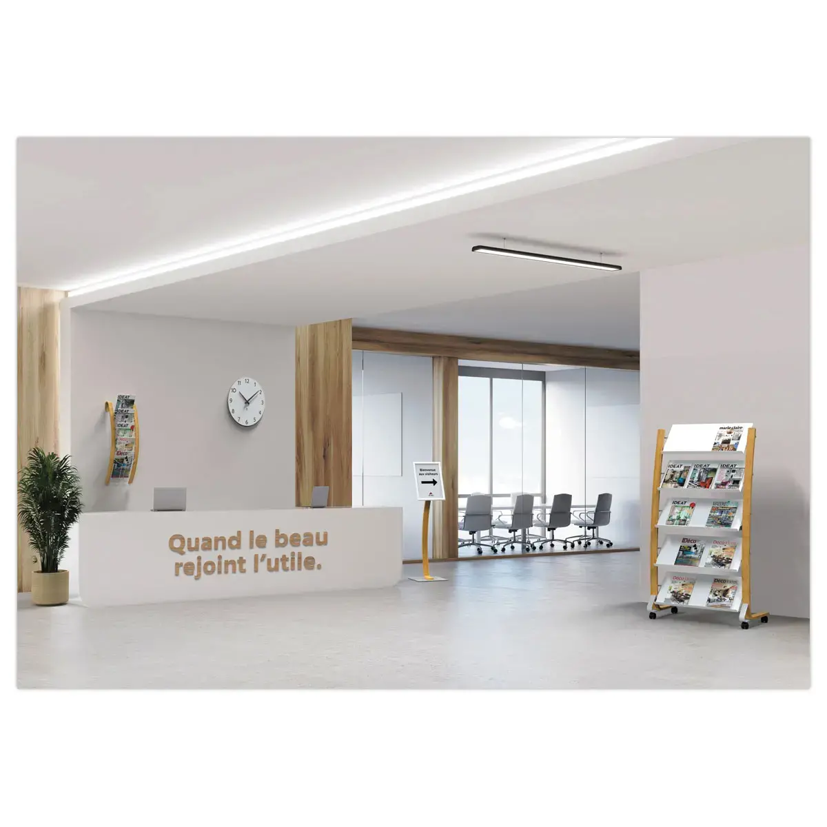 Présentoir signalétique bois A3 photo du produit