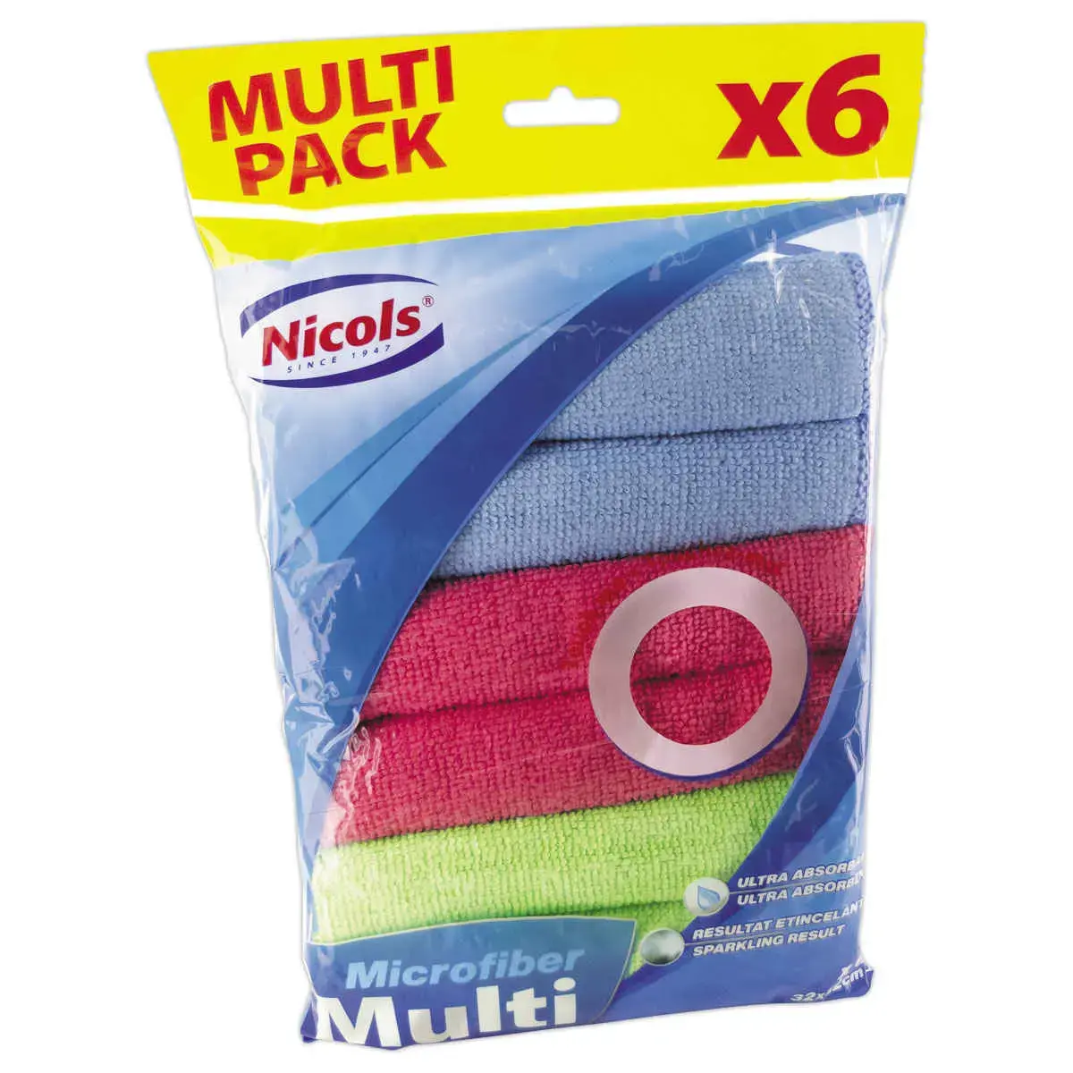 6 Lavettes multiusages microfibres photo du produit