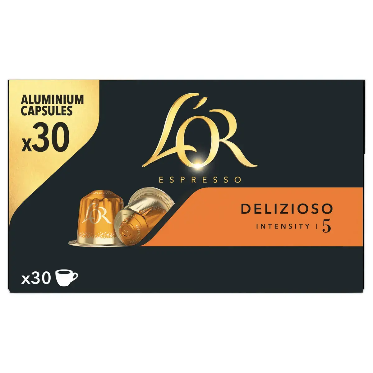 30 Capsules de café Espresso Delizioso - Compatibles Nespresso - L'OR photo du produit