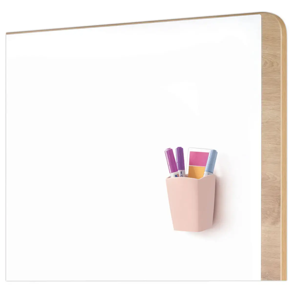 Pot à crayons magnétique rose poudré photo du produit