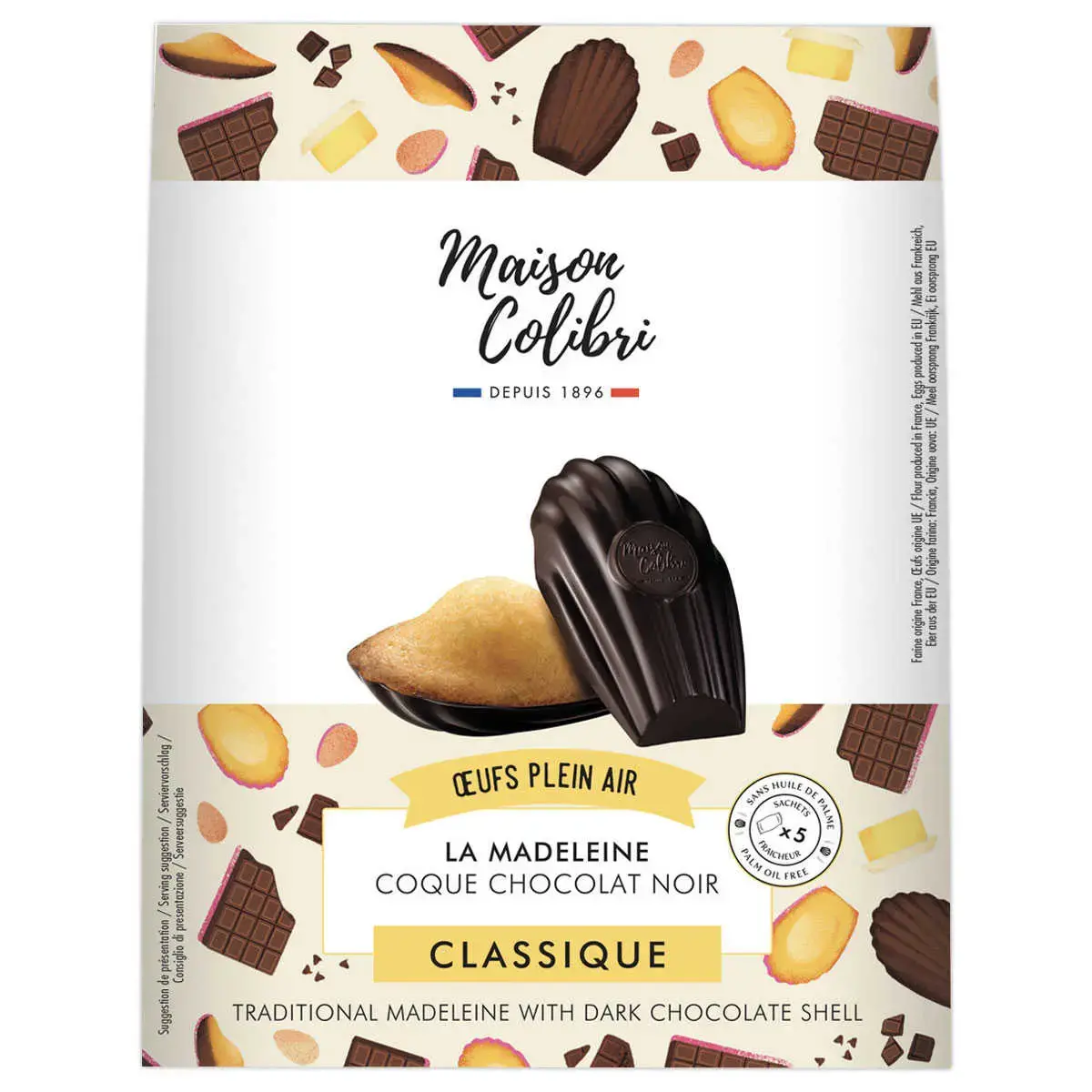 Madeleines - Coque chocolat noir - MAISON COLIBRI photo du produit