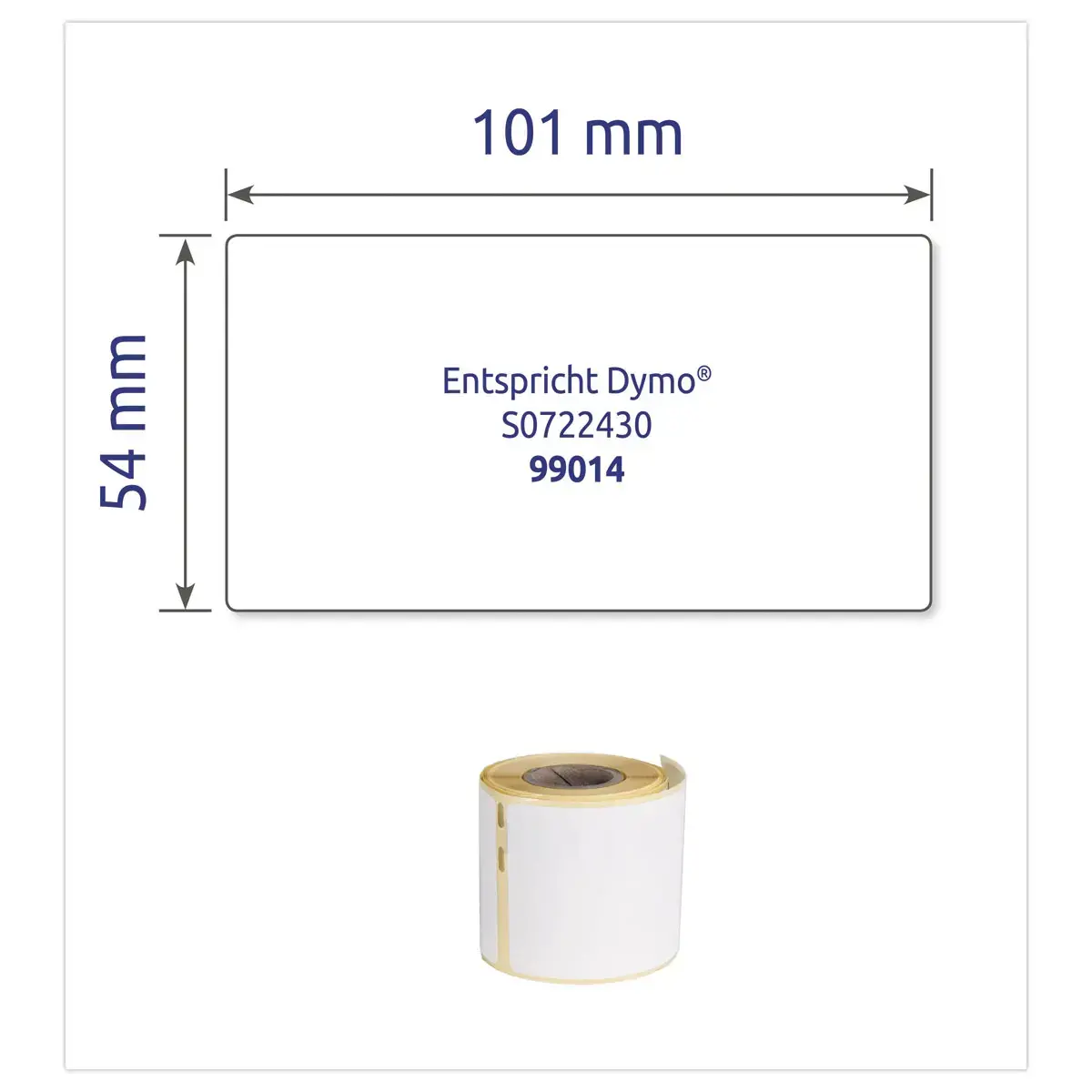 Rouleau de 220 étiquettes blanches 101x54 mm pour DYMO LW 450 photo du produit