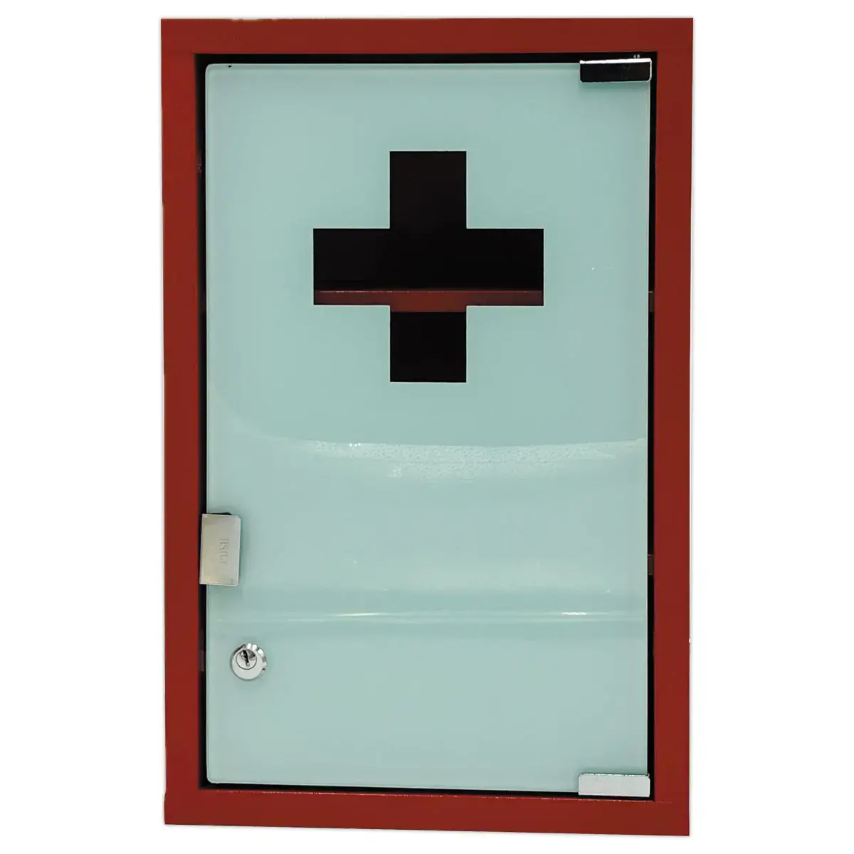 Armoire à pharmacie rouge 2 étagères photo du produit