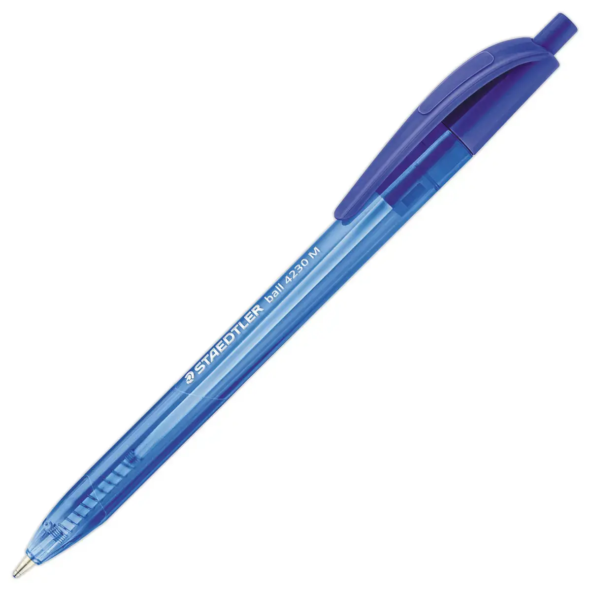 Stylo-bille triangulaire rétractable pointe moyenne 1 mm bleu photo du produit