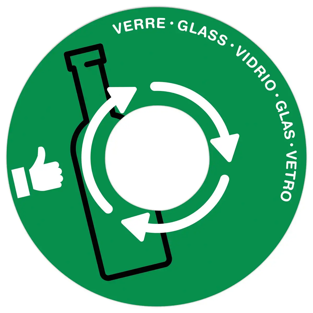 Couvercle de tri selectif vert photo du produit