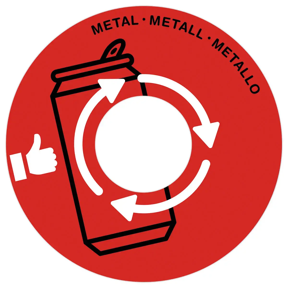 Couvercle de tri selectif rouge photo du produit