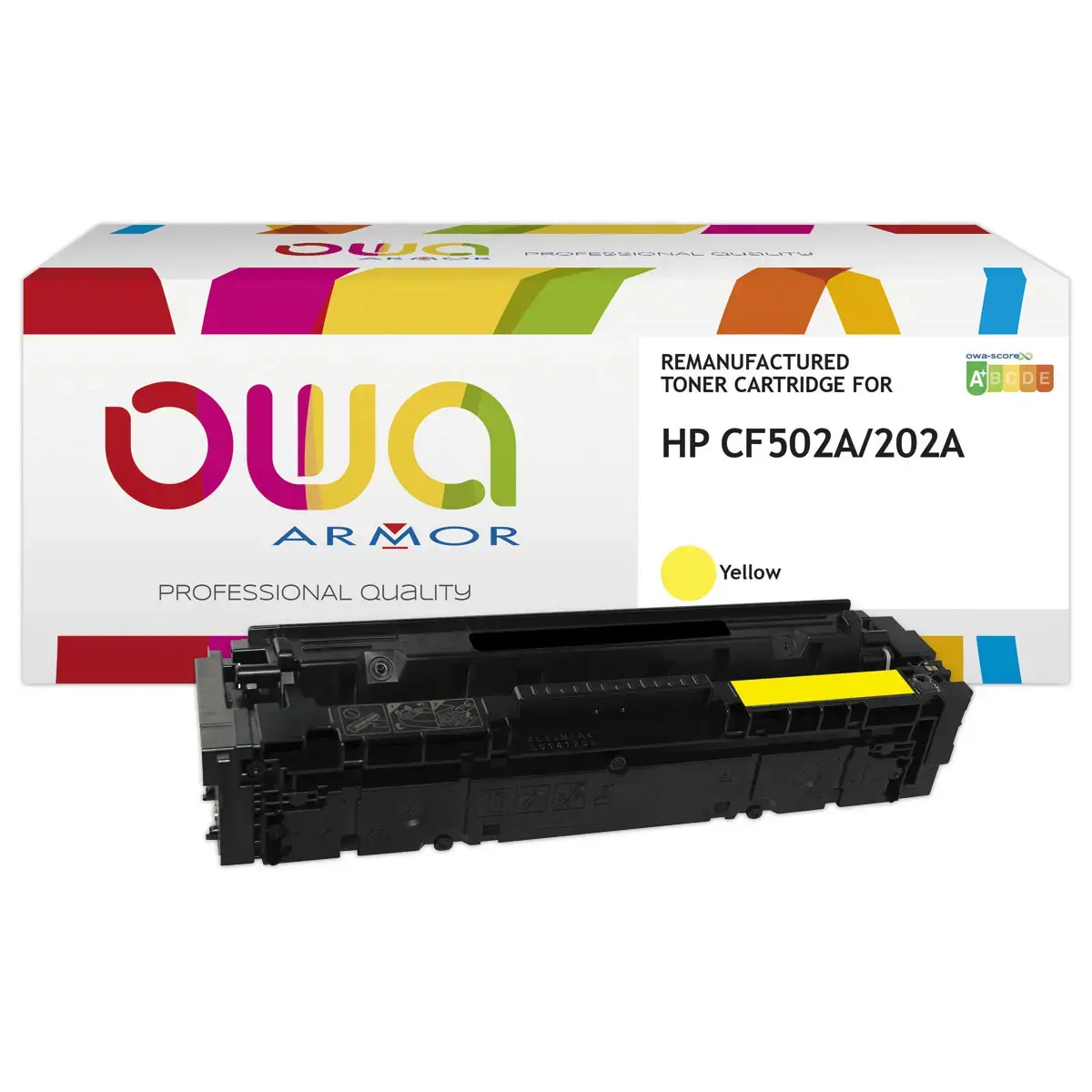 Toner équivalent HP CF502A jaune photo du produit