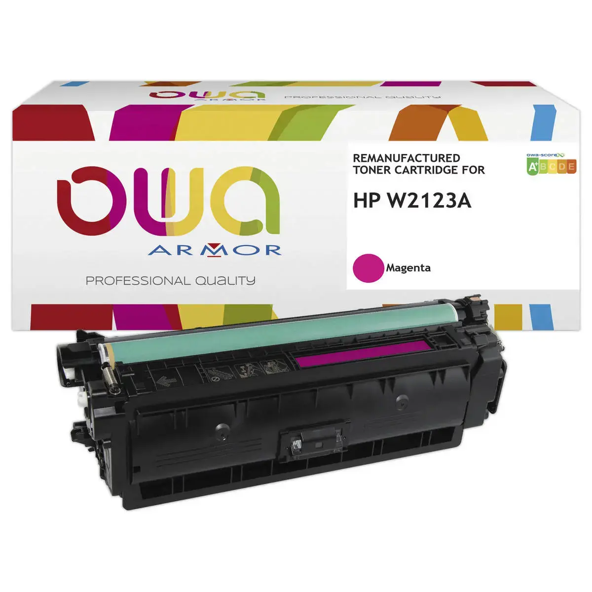 Toner équivalent HP W2123A magenta photo du produit
