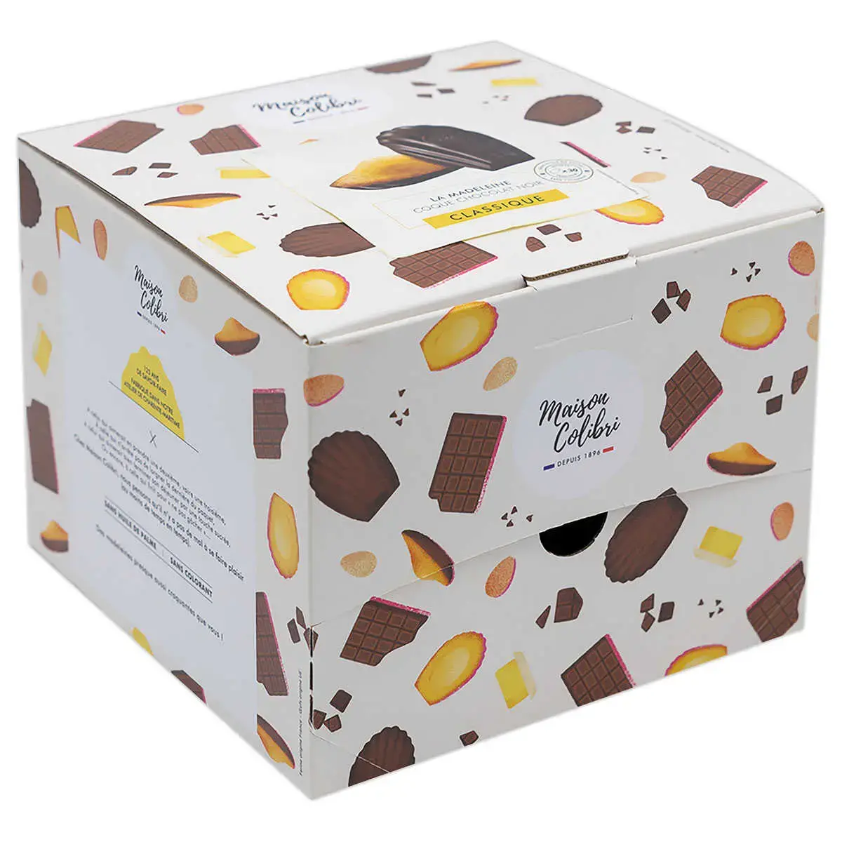 30 Madeleines nature coque chocolat noir - Maison colibri photo du produit