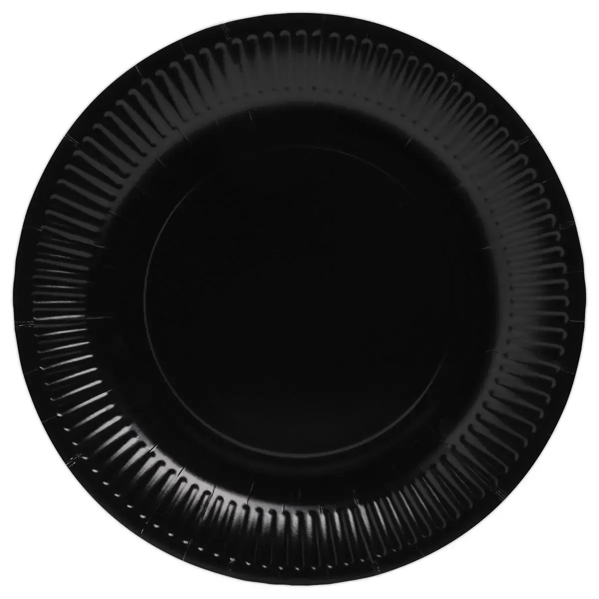 20 Assiettes en carton rondes Ø23 cm Noir- Pro Nappe photo du produit