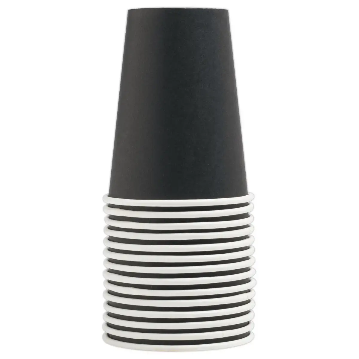 15 Gobelets en carton 20 cl Noir - Pro nappe photo du produit