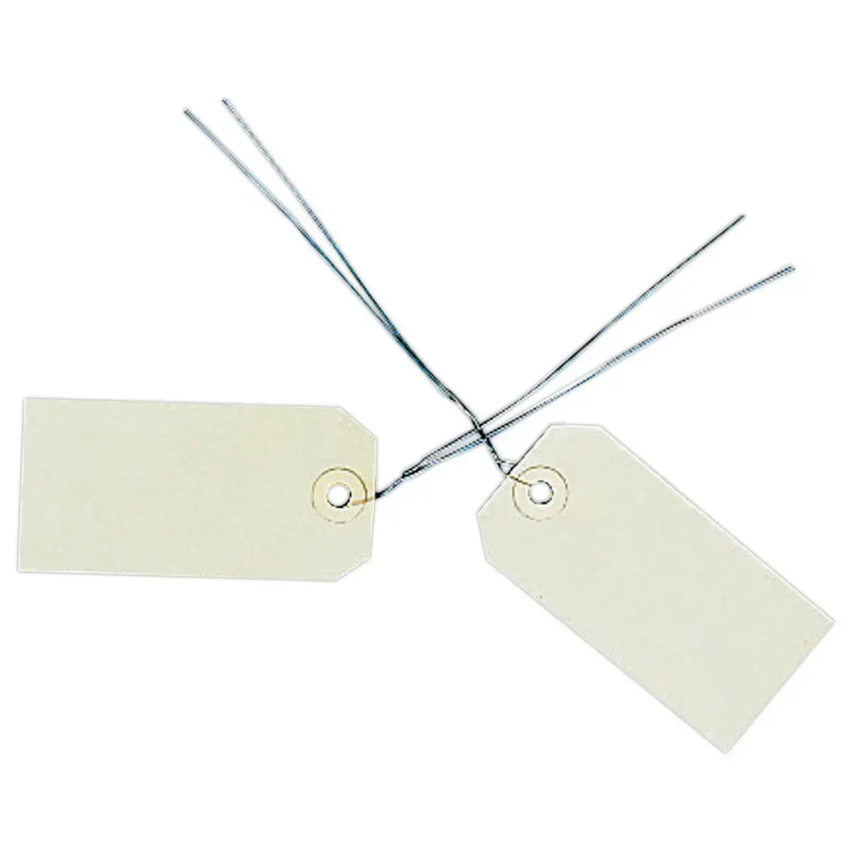 1000 ÉTiquettes américaines à oeillet avec fil de fer L 120xH 170 mm photo du produit