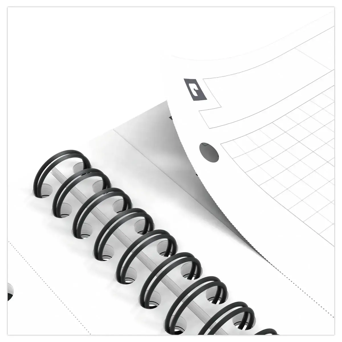 Cahier spirale Notebook A4+, 160p, 5x5, Oxford international Vert photo du produit