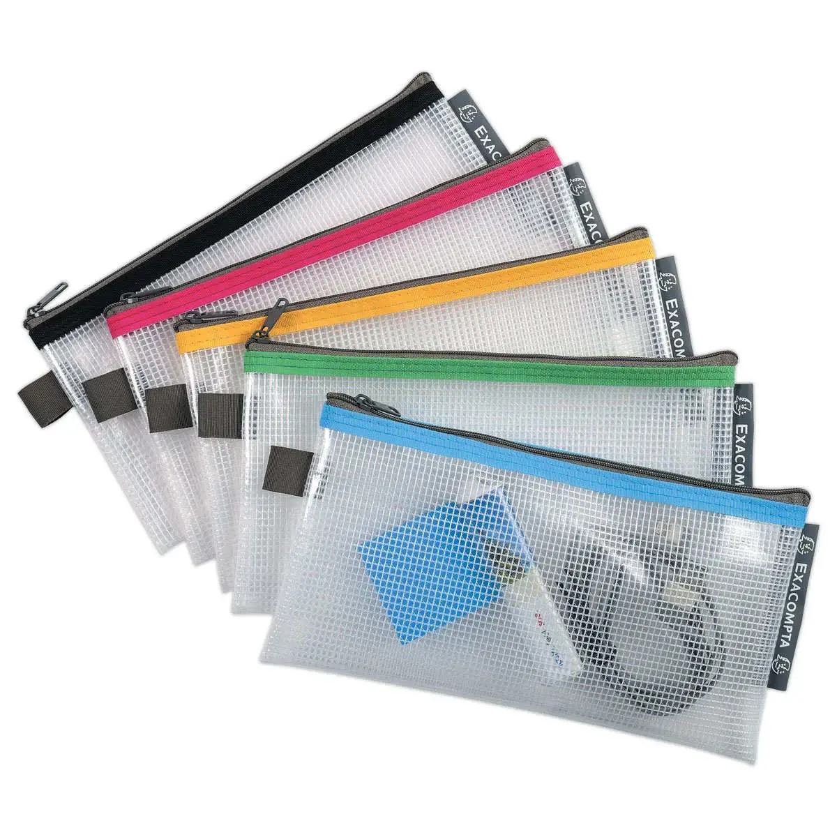 10 Pochettes souples 10x21 cm Exacompta- Coloris assortis photo du produit