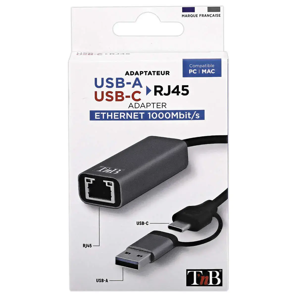 Adaptateur USB/RJ45 - 1GBPS - Gris photo du produit
