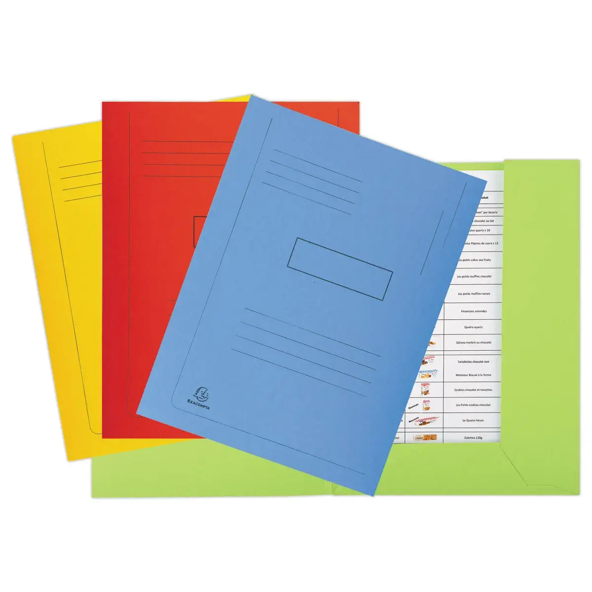 50 Chemises 2 rabats Forever - Exacompta - Coloris assortis photo du produit