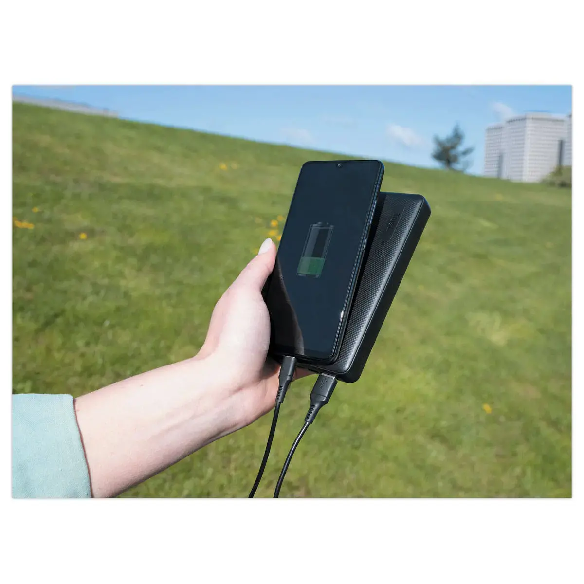 Batterie externe Powerbank Trust PrimoEco 20.000 mAh - Noir photo du produit