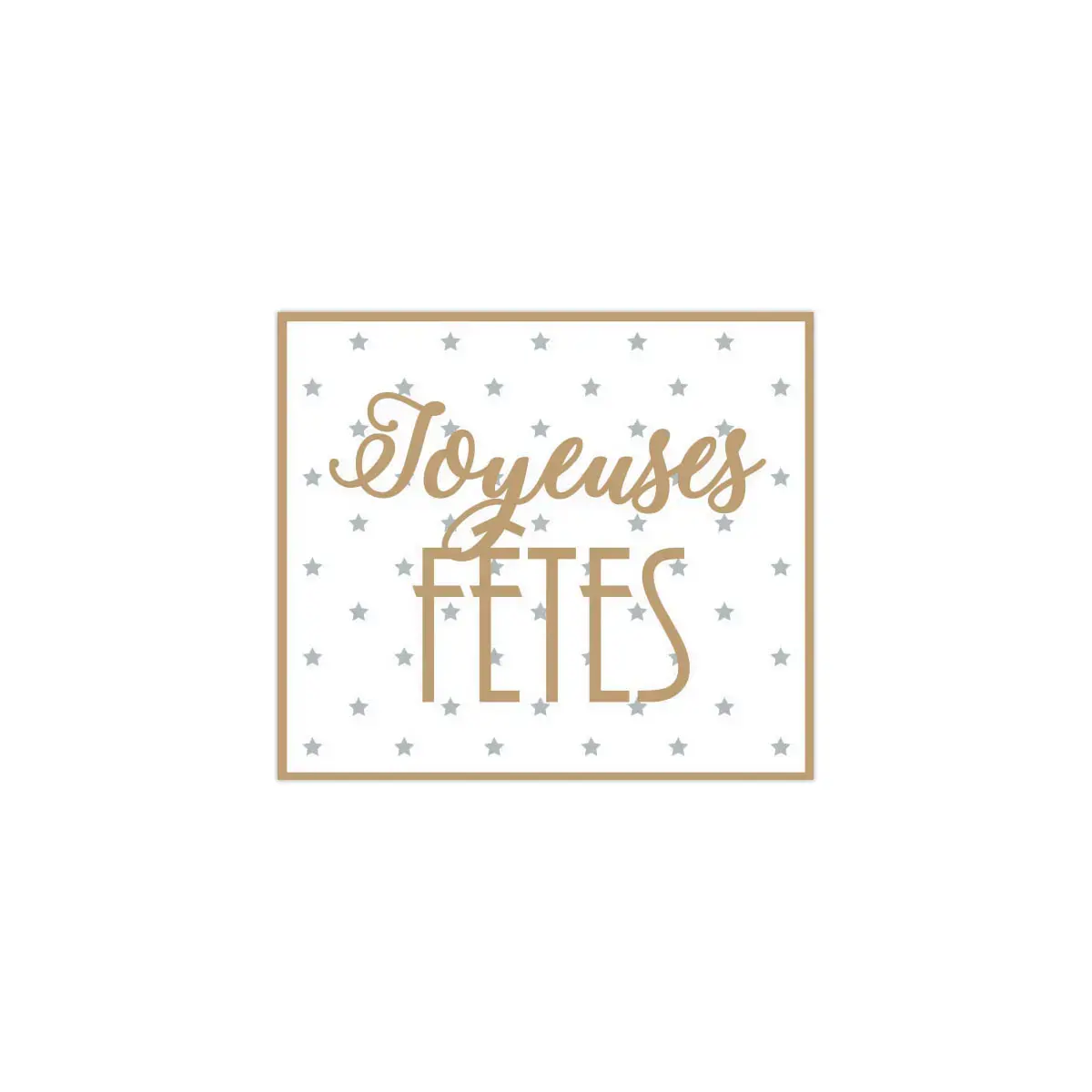 Rouleau de 500 étiquettes fantaisie "Joyeuses Fêtes" 4x3,5cm photo du produit