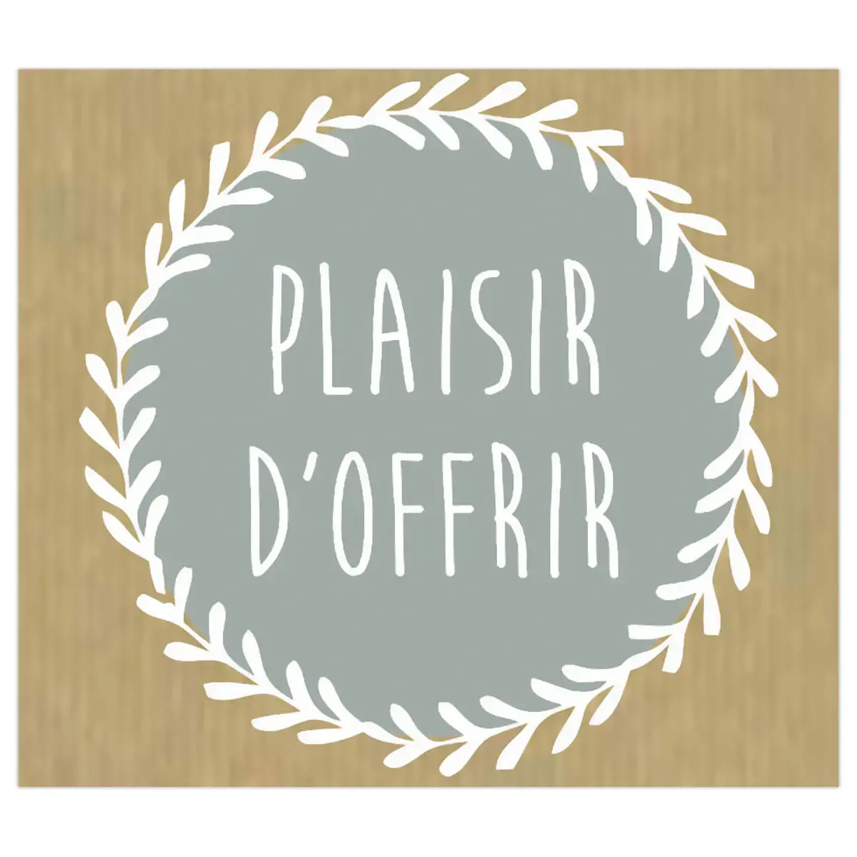 Rouleau de 500 étiquettes fantaisie "Plaisir d'Offrir" 4x3,5cm photo du produit