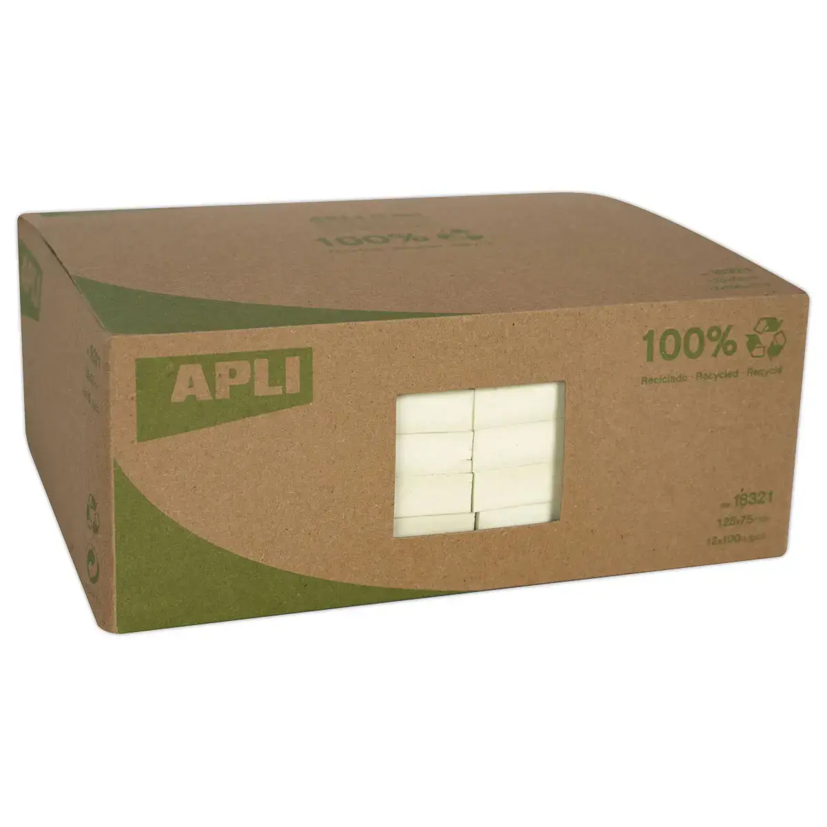 12 Blocs recyclés 125 x 75 mm jaunes, 100feuilles photo du produit