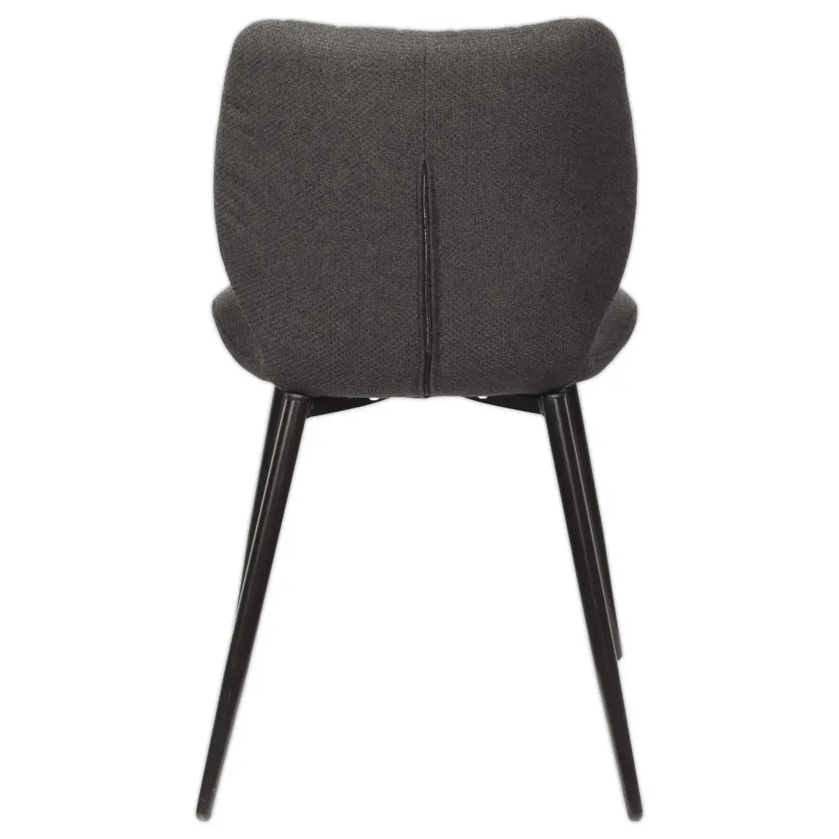 2 Chaises LINE pieds noirs assise anthracite photo du produit