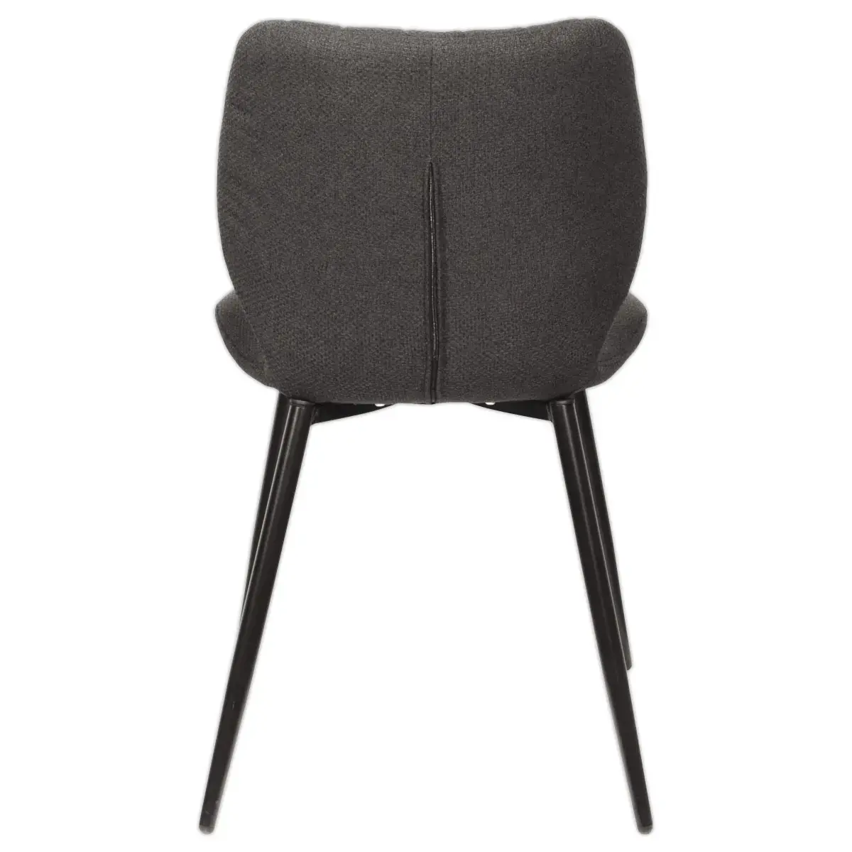 2 Chaises LINE pieds noirs assise anthracite montées photo du produit