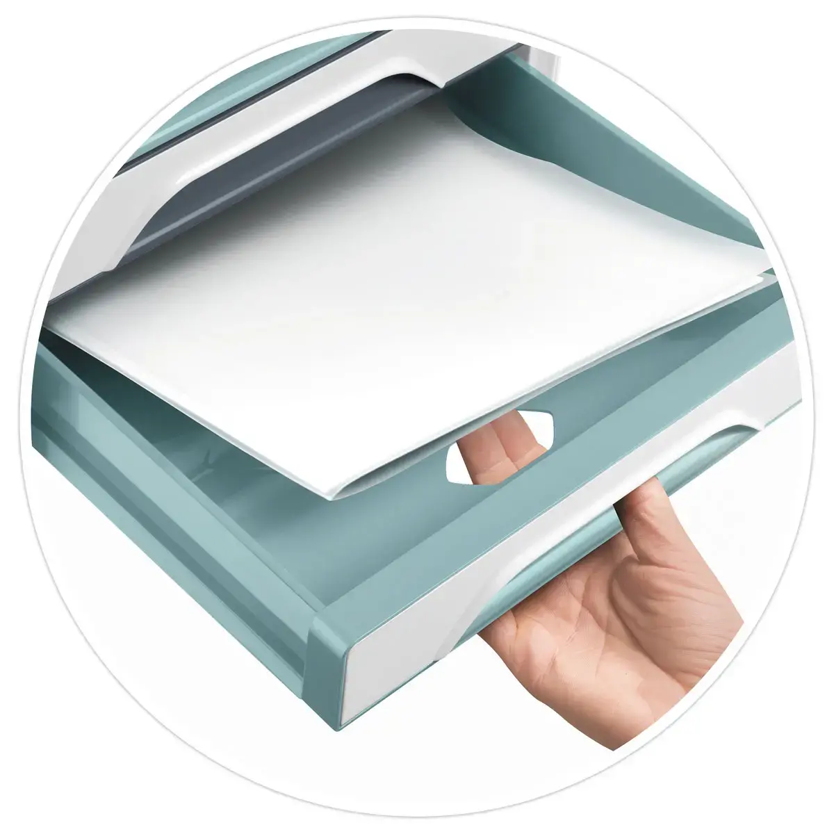 Module de classement 5 tiroirs Smoove - Gris / Rose poudré photo du produit