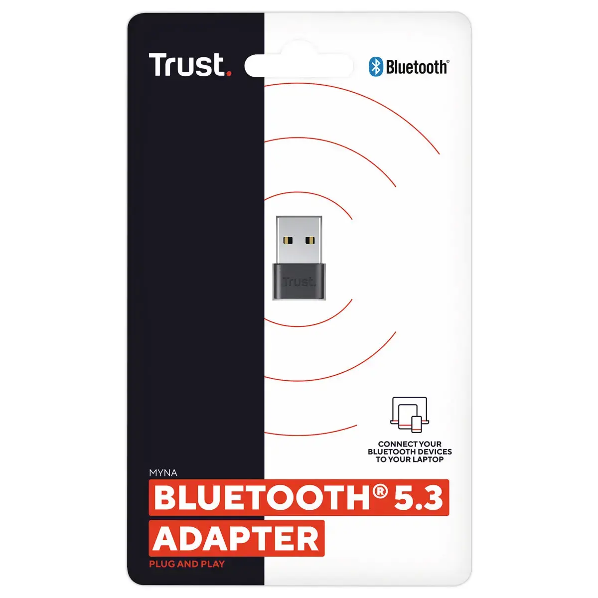 Adaptateur Myna Bluetooth 5.3 Trust - Noir photo du produit