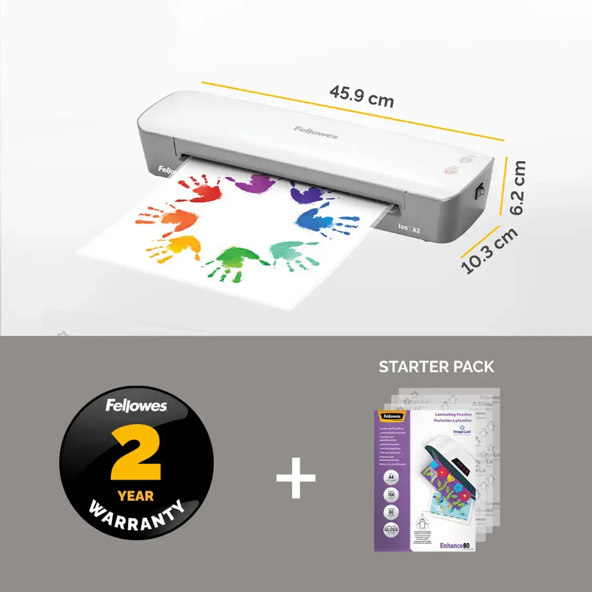 Plastifieuse Ion – A3 – Blanc – Fellowes photo du produit