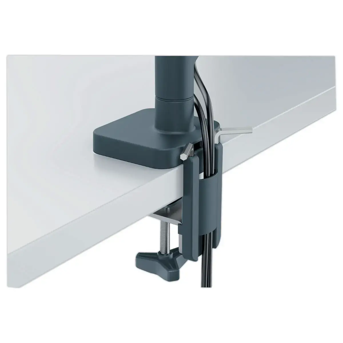 Bras simple pour écran - Faible encombrement - Gris foncé - Leitz ERGO photo du produit