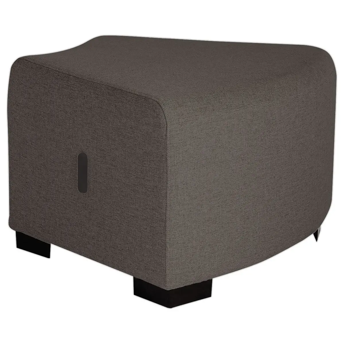 POUF ANGULAIRE HIZIA 1 PLACE GRIS MONTÉ photo du produit